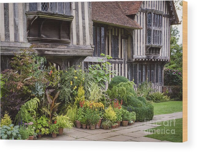Golden Wood Print featuring the photograph Great Dixter House and Gardens by Perry Rodriguez
