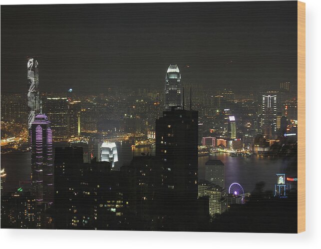 Hong Kong Wood Print featuring the photograph Hong Kong China #3 by Richard Krebs
