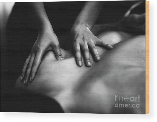Therapy Wood Print featuring the photograph Shoulder Massage #2 by Microgen Images/science Photo Library