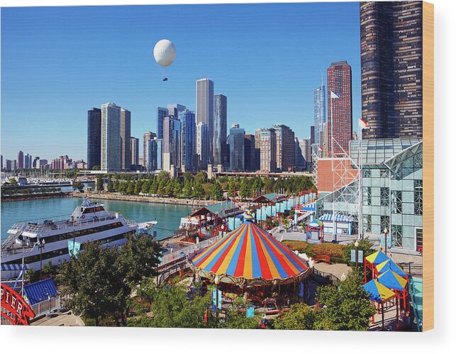 Downtown District Wood Print featuring the photograph Skyline #2 by Allan Baxter