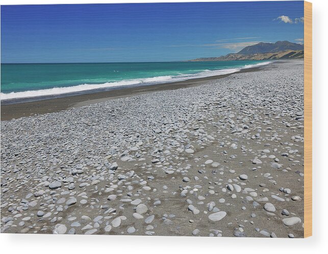 Tranquility Wood Print featuring the photograph Stone Beach #2 by Raimund Linke