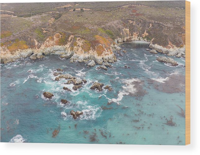 Landscapeaerial Wood Print featuring the photograph The Cold, Nutrient-rich Waters #2 by Ethan Daniels