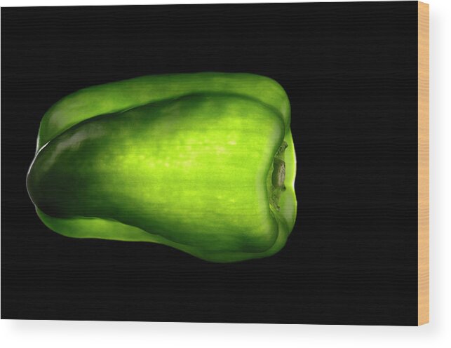 Black Background Wood Print featuring the photograph Vegetable #2 by Nobutsugu Sato