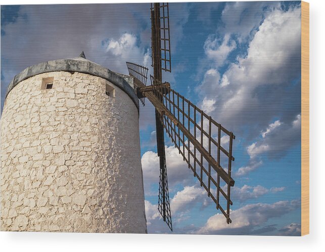 Don Quijote Wood Print featuring the photograph Windmills Of Don Quijote In La Mancha_spain #2 by Cavan Images