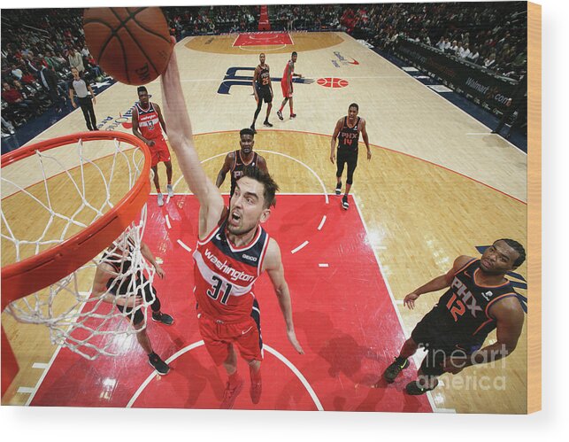 Nba Pro Basketball Wood Print featuring the photograph Phoenix Suns V Washington Wizards by Ned Dishman