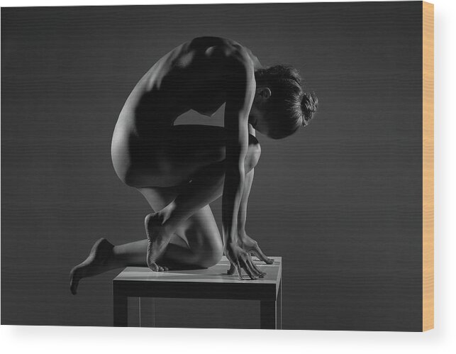 Fine Art Nude Wood Print featuring the photograph Bodyscape #227 by Anton Belovodchenko