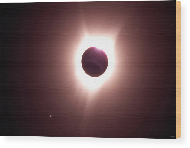 274 Eclipse 2017 Wood Print featuring the photograph 274 Eclipse 2017 by Gordon Semmens