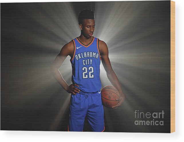 Nba Pro Basketball Wood Print featuring the photograph 2018 Nba Rookie Photo Shoot by Jesse D. Garrabrant