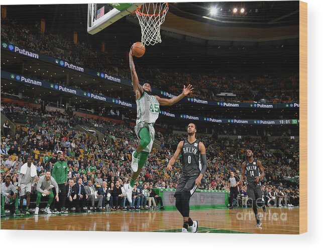 Basketball Team Wood Print featuring the photograph Brooklyn Nets V Boston Celtics by Brian Babineau