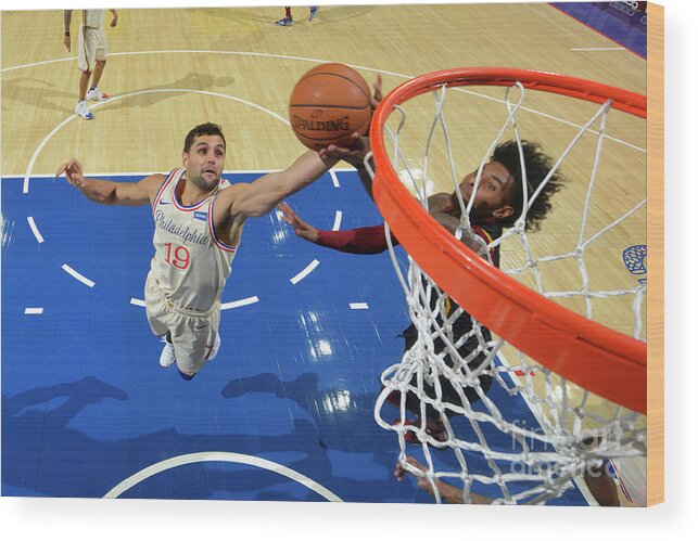 Raul Neto Wood Print featuring the photograph Cleveland Cavaliers V Philadelphia 76ers #3 by Jesse D. Garrabrant