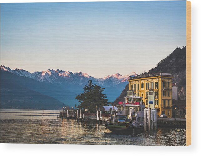 Residential District Wood Print featuring the photograph Como District Lake, Varenna #3 by Deimagine