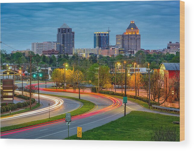 Landscape Wood Print featuring the photograph Greensboro, North Carolina, Usa #3 by Sean Pavone