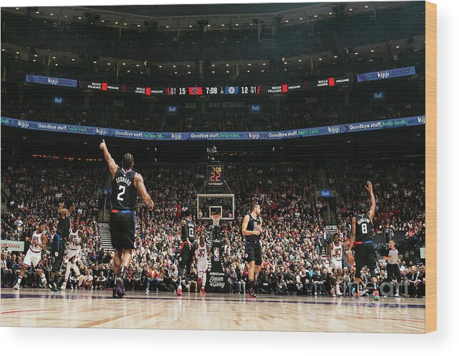 Nba Pro Basketball Wood Print featuring the photograph La Clippers V Toronto Raptors by Mark Blinch