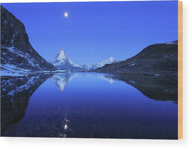 Scenics Wood Print featuring the photograph Matterhorn #3 by Raimund Linke
