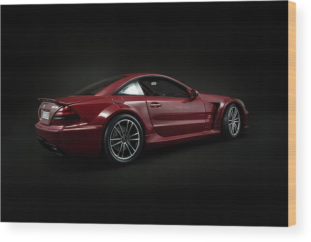 Mercedes Wood Print featuring the photograph Mercedes-Benz SL65 AMG Black Series #3 by Evgeny Rivkin