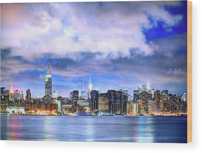 Outdoors Wood Print featuring the photograph New York City #3 by Tony Shi Photography