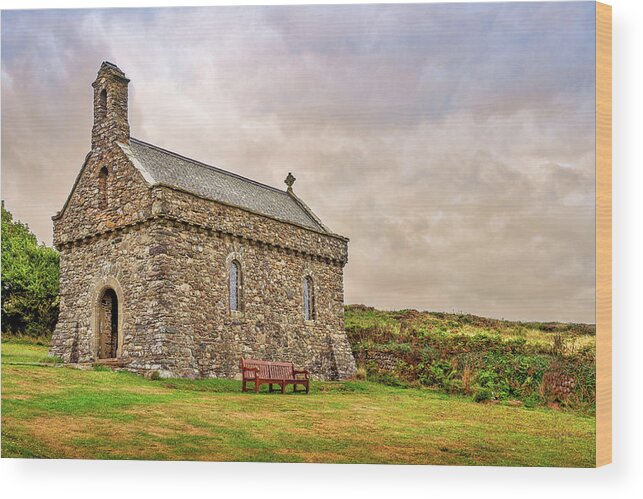 Pembrokeshire Wood Print featuring the photograph St Nons Retreat Chapel #3 by Mark Llewellyn