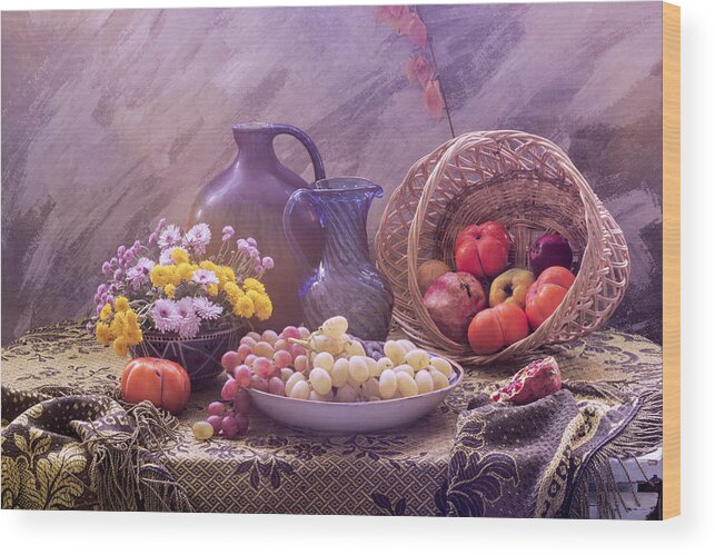 Fruits
Autumn Wood Print featuring the photograph Still Life With Fruits #3 by Ustinagreen