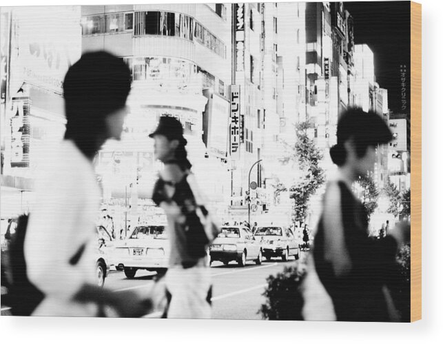 Corporate Business Wood Print featuring the photograph Tokyo White Streetscapes From A #3 by Chris Mcgrath