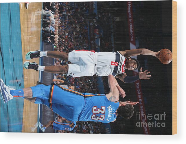 Nba Pro Basketball Wood Print featuring the photograph Washington Wizards V Oklahoma City by Zach Beeker