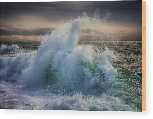 Wave Wood Print featuring the photograph Wave #3 by Paolo Bolla