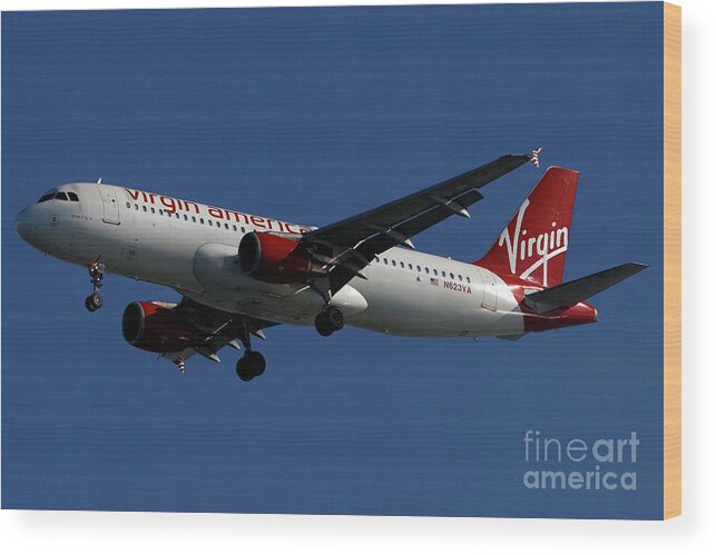 Airplane Wood Print featuring the photograph on approach to San Francisco International Airport #38 by Jason O Watson