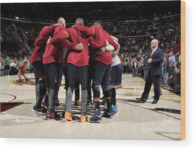 David Liam Kyle/nbae Via Getty Images Wood Print featuring the photograph Boston Celtics V Cleveland Cavaliers #4 by David Liam Kyle