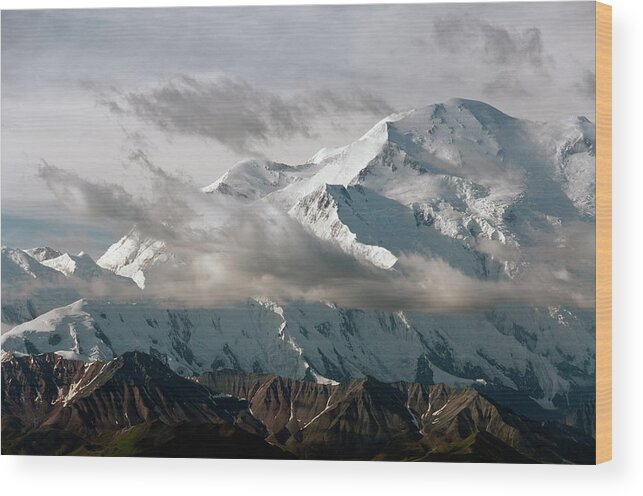 Scenics Wood Print featuring the photograph Denali From Wonder Lake Area #4 by John Elk