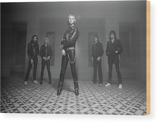 Horizontal Wood Print featuring the photograph Judas Priest #4 by Fin Costello