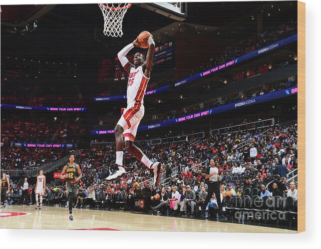 Atlanta Wood Print featuring the photograph Miami Heat V Atlanta Hawks by Scott Cunningham