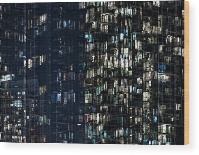 Window Wood Print featuring the photograph Mirage - An Ode to Urban Life. by Shankar Adiseshan