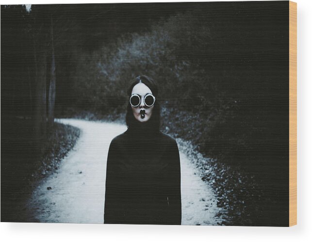 Goggles Wood Print featuring the photograph Untitled #4 by Koki Jovanovic