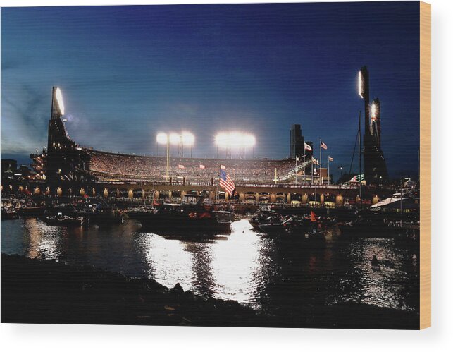 San Francisco Wood Print featuring the photograph World Series - Kansas City Royals V San by Rob Carr