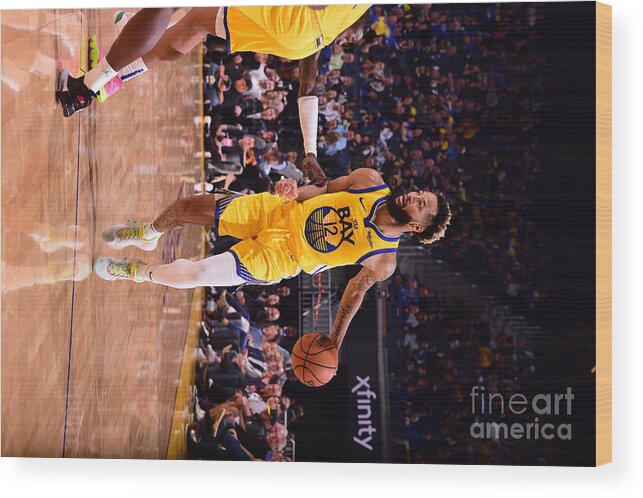 San Francisco Wood Print featuring the photograph Charlotte Hornets V Golden State by Noah Graham