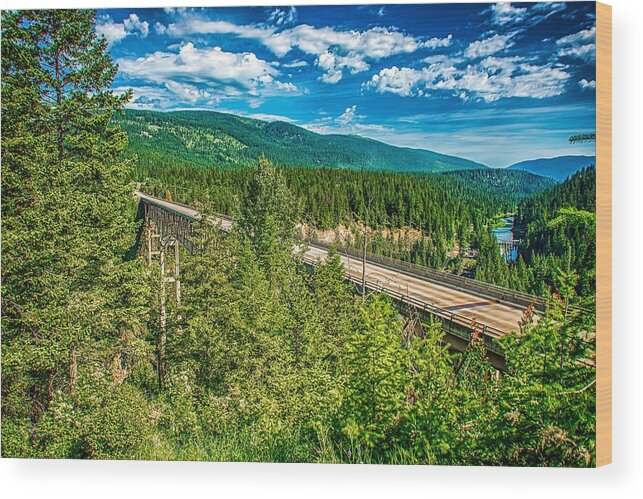 Head Wood Print featuring the photograph Flathead River Rapids In Glacier National Park Montana #5 by Alex Grichenko