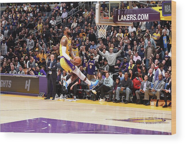 Lebron James Wood Print featuring the photograph Lebron James #57 by Andrew D. Bernstein