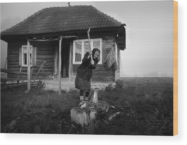 Cottage Wood Print featuring the photograph #58 by Todor Tanev