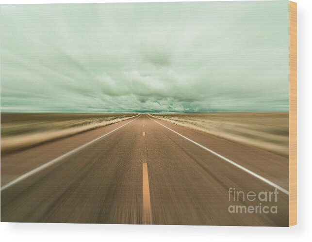Arizona Wood Print featuring the photograph Arizona Desert Highway by Raul Rodriguez