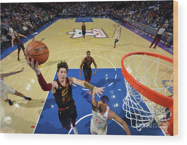 Cedi Osman Wood Print featuring the photograph Cleveland Cavaliers V Philadelphia 76ers by Jesse D. Garrabrant