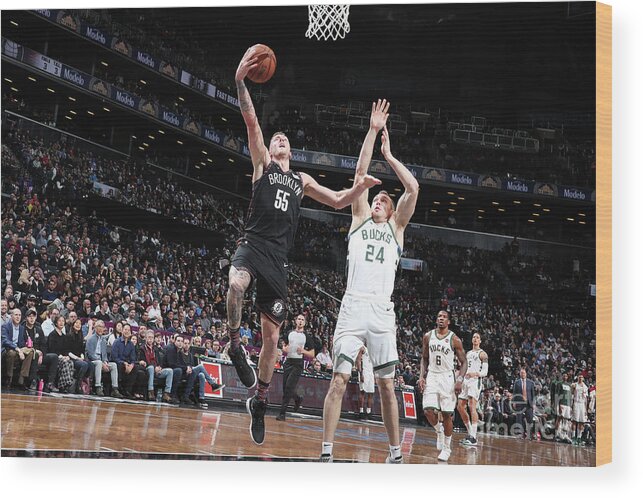 Mitchell Creek Wood Print featuring the photograph Milwaukee Bucks V Brooklyn Nets #6 by Nathaniel S. Butler