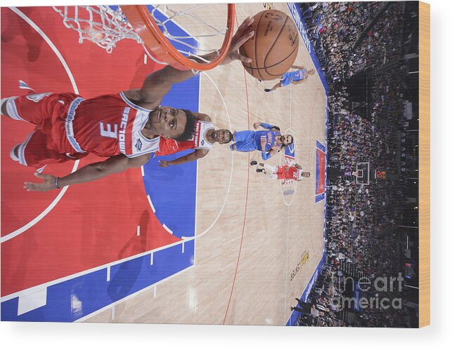 Nba Pro Basketball Wood Print featuring the photograph Oklahoma City Thunder V Sacramento Kings by Rocky Widner
