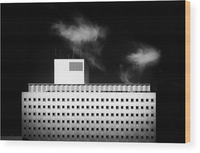 Architecture Wood Print featuring the photograph 6 X 27 by Roberto Parola