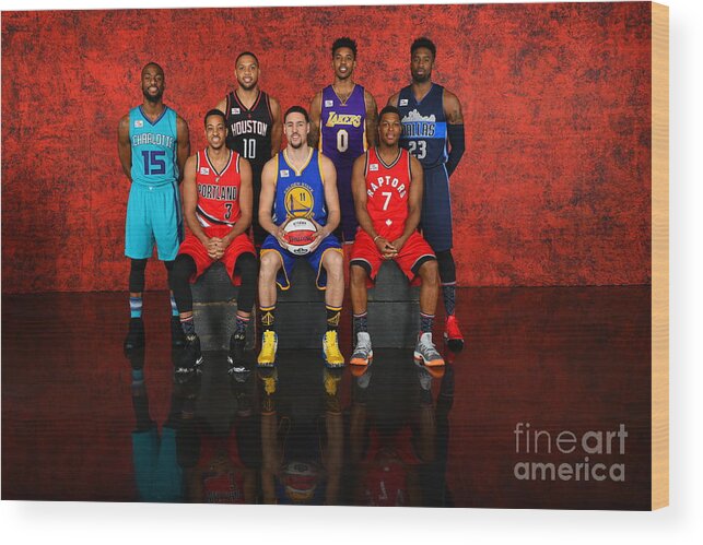 Event Wood Print featuring the photograph Nba All-star Portraits 2017 by Jesse D. Garrabrant
