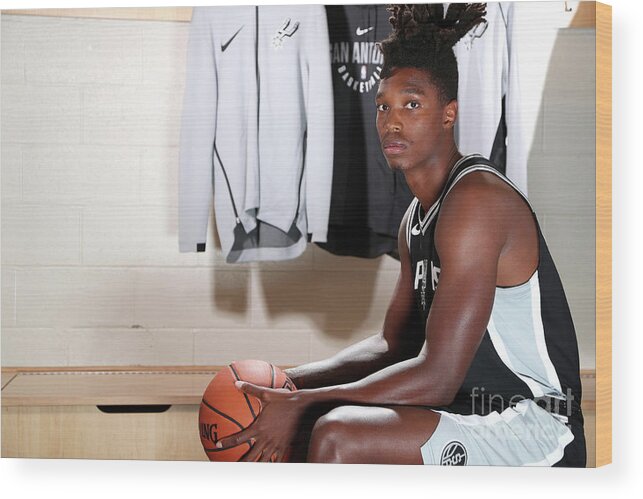 Lonnie Walker Iv Wood Print featuring the photograph 2018 Nba Rookie Photo Shoot #78 by Nathaniel S. Butler