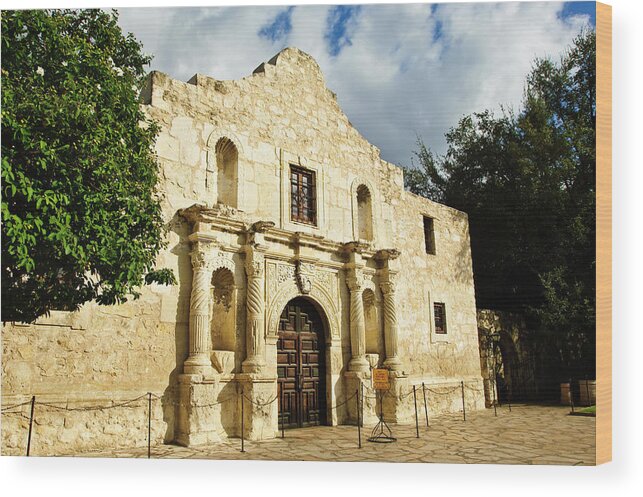 The Alamo Wood Print featuring the photograph 796-450 by Robert Harding Picture Library