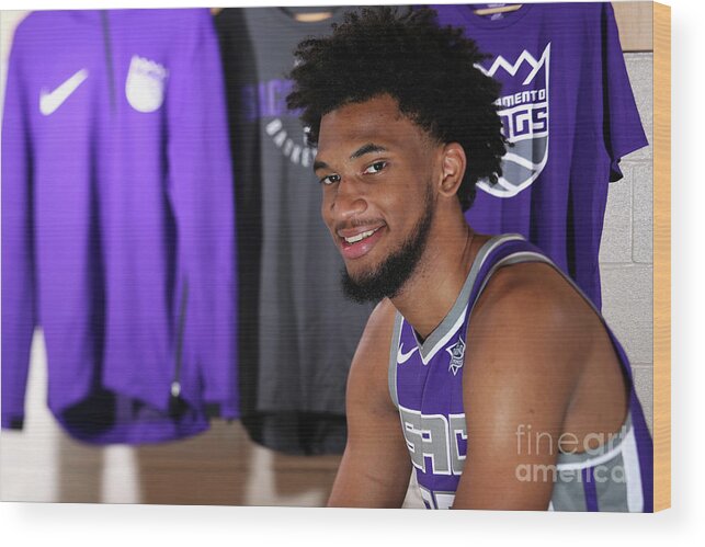 Marvin Bagley Iii Wood Print featuring the photograph 2018 Nba Rookie Photo Shoot by Nathaniel S. Butler
