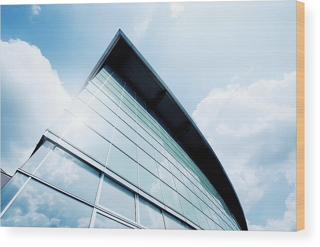 Working Wood Print featuring the photograph Futuristic Office Building #9 by Ppampicture