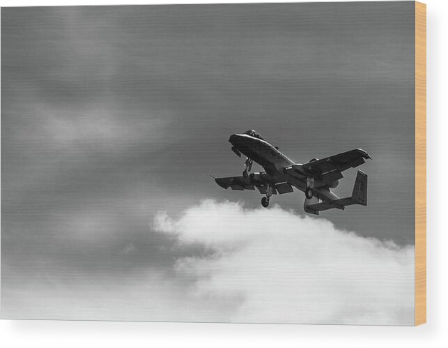 A-10 Wood Print featuring the photograph A-10 Slow Pass by Doug Camara