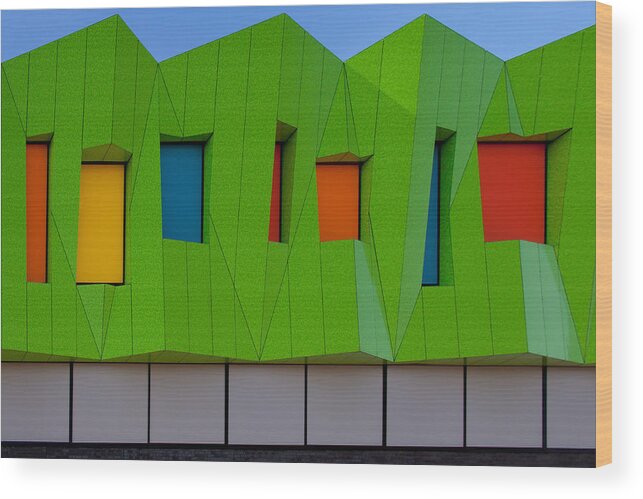 Wall Wood Print featuring the photograph A Colourful Wall by Theo Luycx