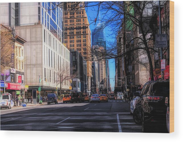 City Wood Print featuring the photograph A Day in the Life by Alison Frank